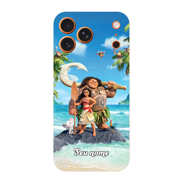 Capinha para iPhone 17 Pro Max Anti Impacto Personalizada - Moana com nome