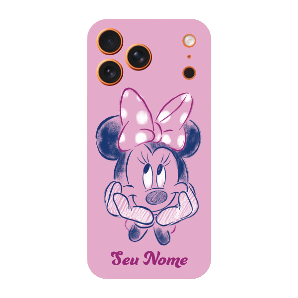 Capinha para iPhone 17 Pro Max Anti Impacto Personalizada - Minnie com nome