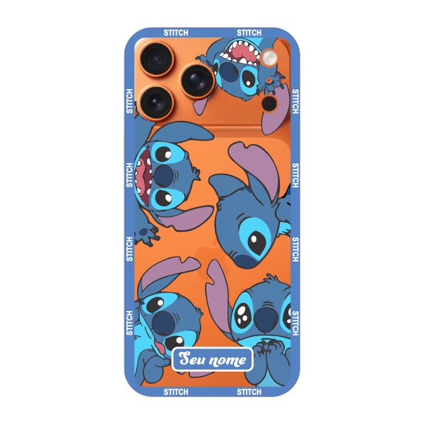 Capinha para iPhone 17 Pro Max Anti Impacto Personalizada - Lilo e Stitch - Stiti Transparente com nome