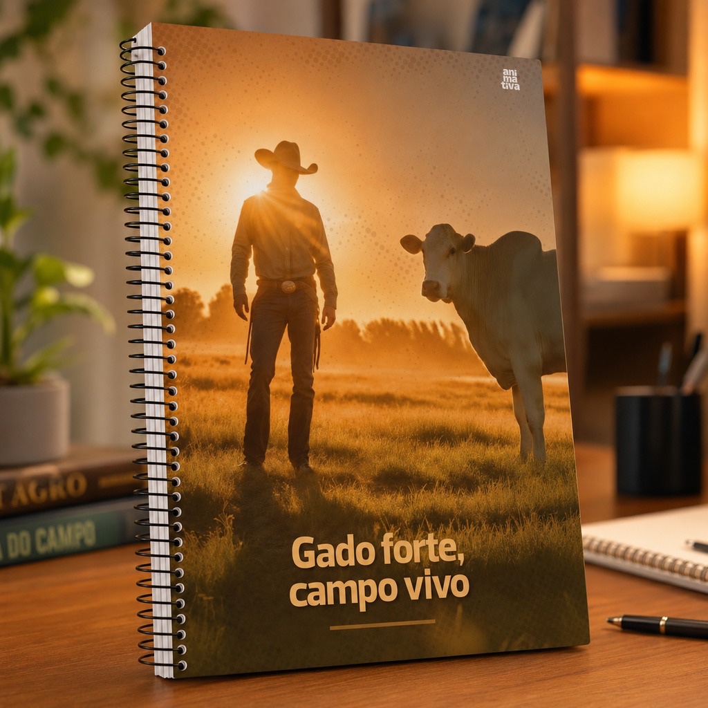 Caderno Universitário Agroforte 1 Matéria 80 Folhas Capa Dura Espiral Animativa Escola Curso Diário