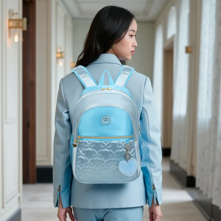 Mochila Adulto Bolsa Feminina Para Viagem Ou Faculdade Com Chaveiro Qualidade Premium