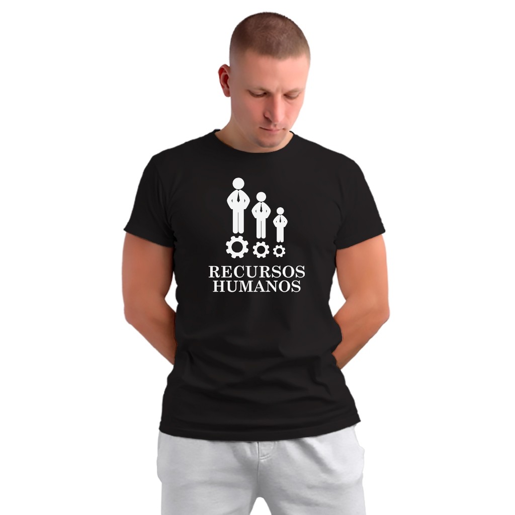 Camisetas Premium Algodão Unissex Lisa Academia Casual Trabalho Faculdade Recursos Humanos Personalizada