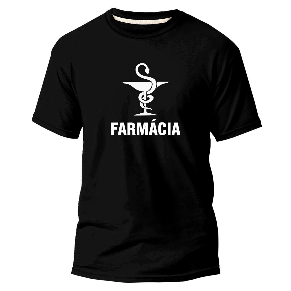 Camiseta Unissex 100% Algodão Premium Casual Trabalho Curso Faculdade Farmácia
