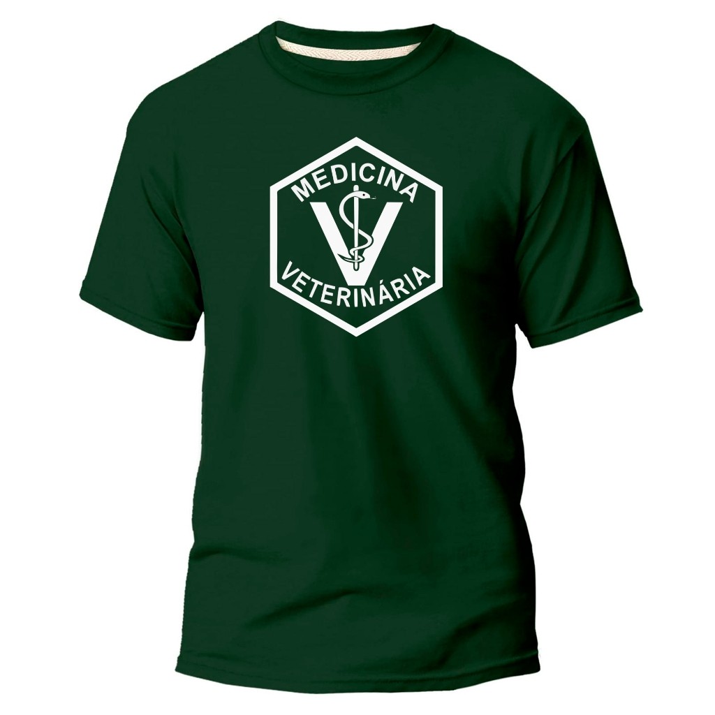 Camisetas Unissex Estampa Premium Algodão Lisa Academia Casual Trabalho Faculdade Medicina Veterinária