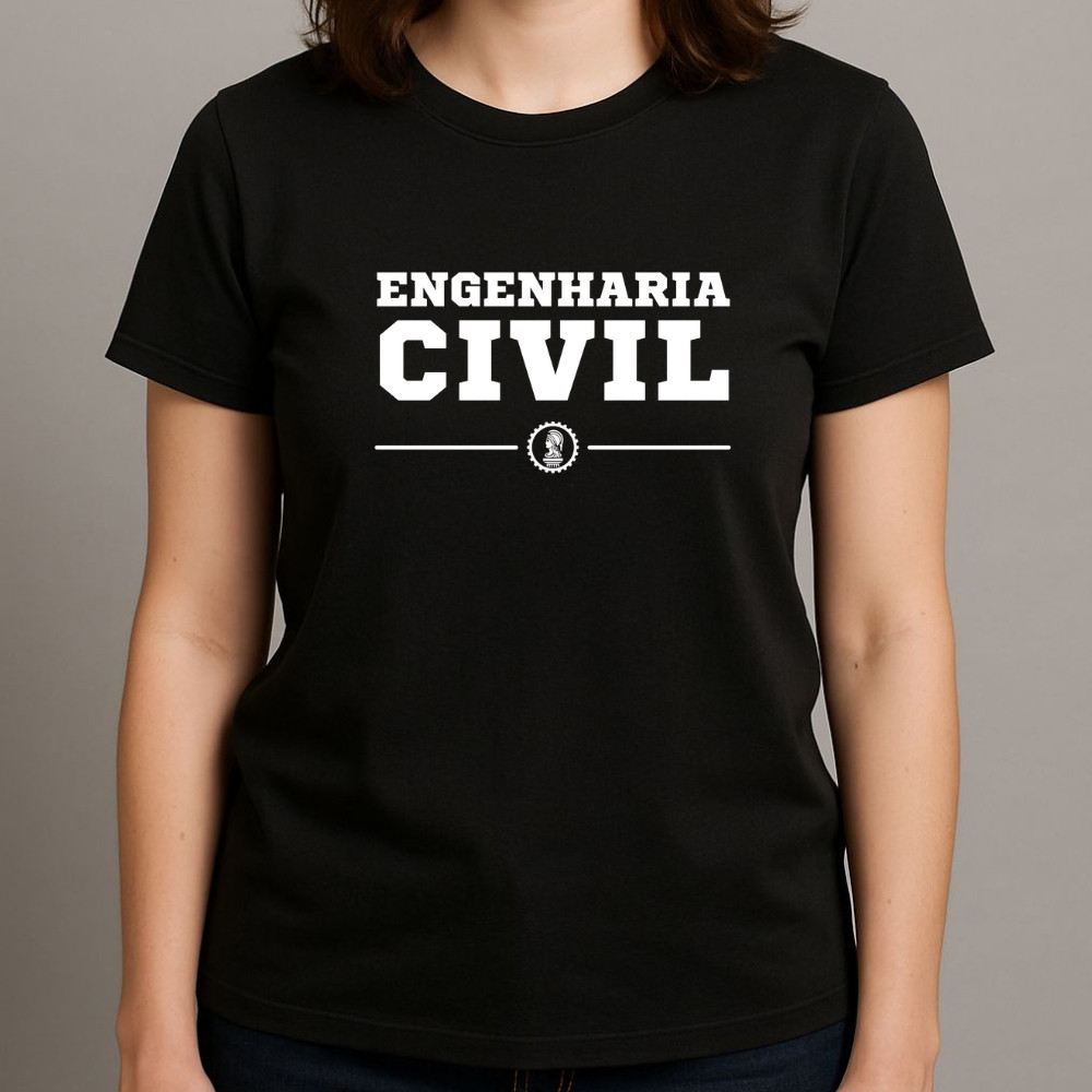 Camiseta Camisa Premium Camiseta Feminina Engenharia Engenheira Civil  T Shirt Curso Faculdade Profissão 100% Algodão Bl