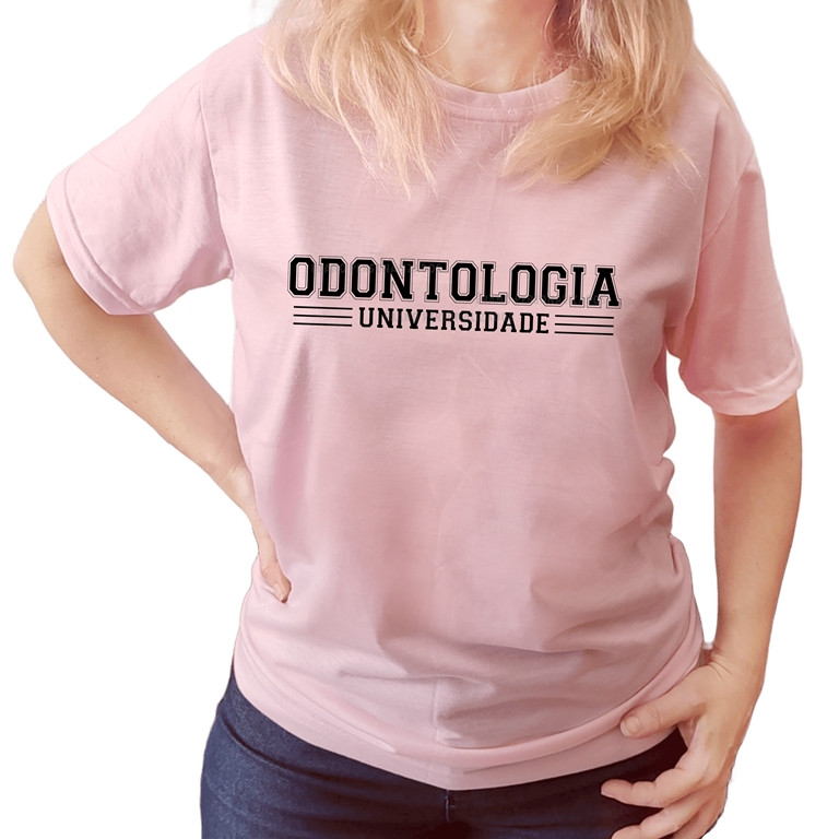 Camiseta Algodão 30.1 Odontologia universidade universitária dentista formatura faculdade odonto uniforme Premium Envio