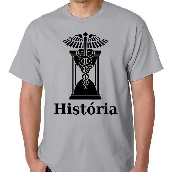 Camiseta Camisa Estampada  Blusa Unissex Faculdade História Curso 100% Algodão - Envio Rapido Premium 30.1