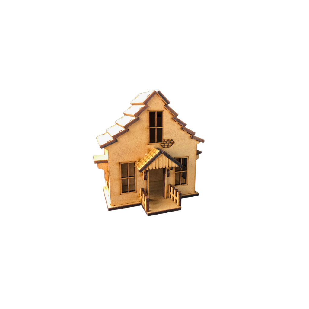 mini casinha em mdf para decoração fazendinha maquete artesanato crianças