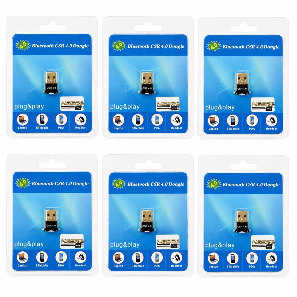 Kit 6 Adaptador Mini USB Bluetooth CSR 4.0 P/ PC Código 591