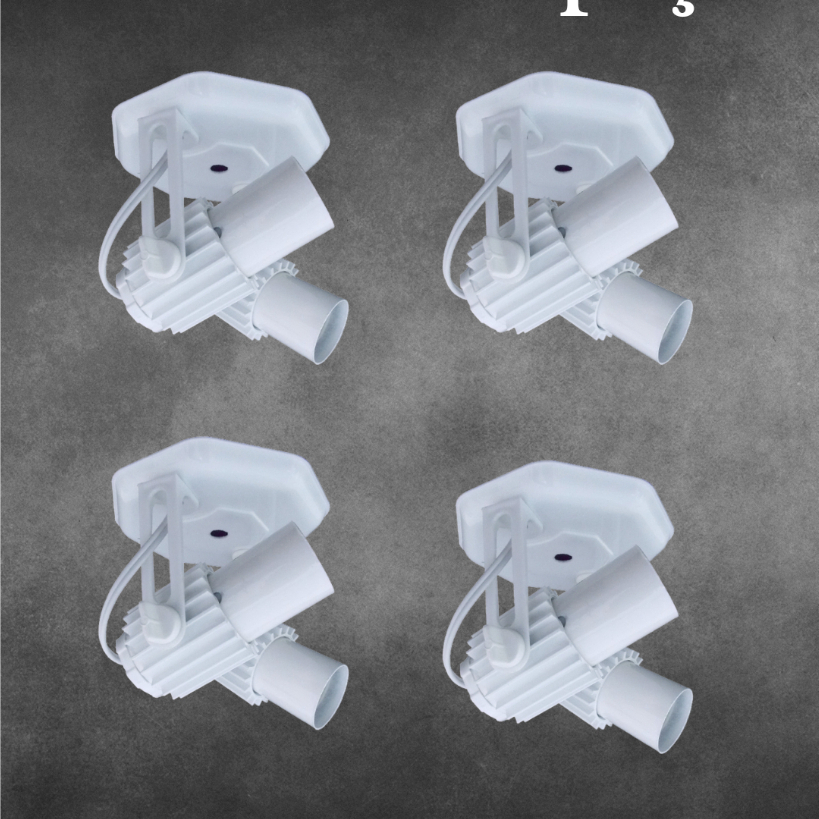 Kit 4 Spot Luminaria Duplo Aletado Articulado Sobrepor Branco  ou Preto Teto Iluminação Decoração