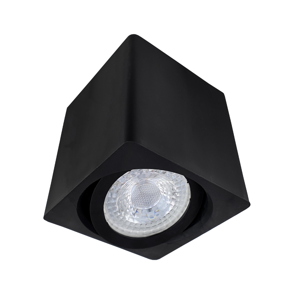 Kit 13 Spot Sobrepor Teto Beiral Para Lampada Dicroica Preto Branco Direcionável + Lâmpada Inclusa
