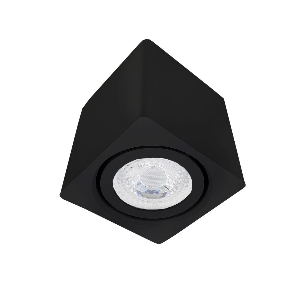 18x Spot Sobrepor Teto Beiral Para Lampada Dicroica Preto Branco Direcionável + Lâmpada Inclusa