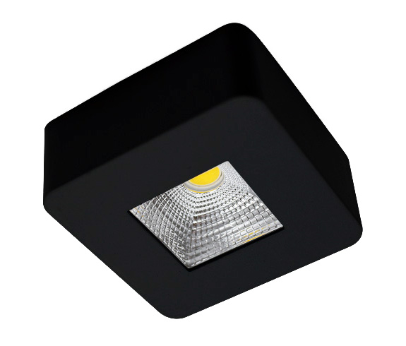 Luminária de Teto Spot Sobrepor Plafon Quadrado 5w Bivolt Branco Quente Preto