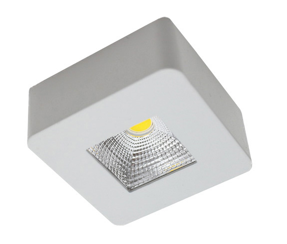 Luminária de Teto Spot Sobrepor Plafon Quadrado 5w Bivolt Branco Neutro