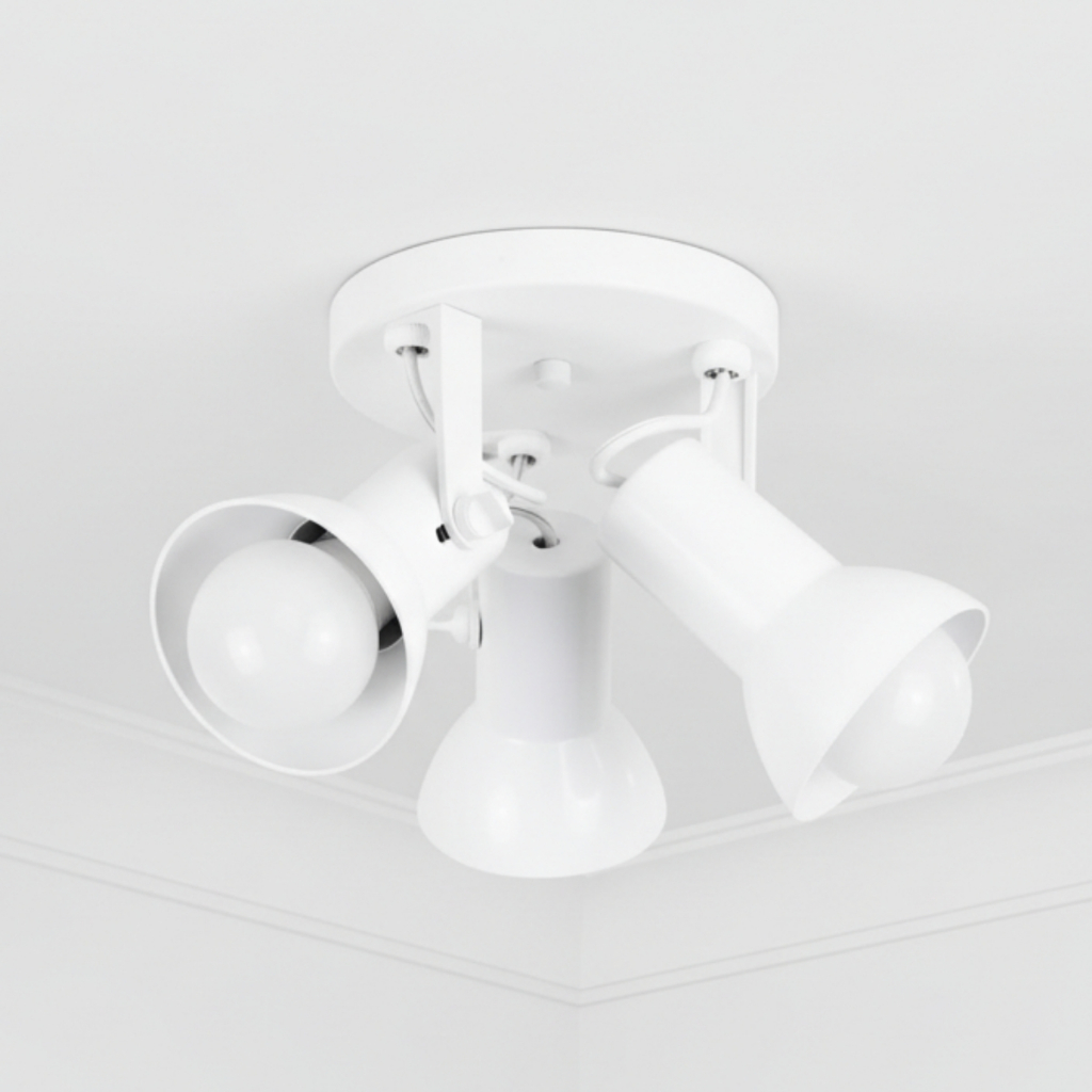 Luminaria de Teto Spot de Sobrepor Triplo 3 Lampadas para Iluminação branco