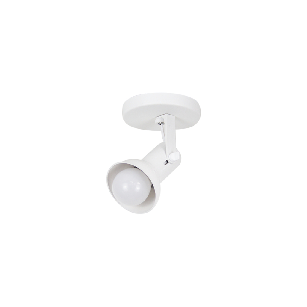 Luminaria de Teto Spot Sobrepor 1 lampada Direcionavel E-27 Branco