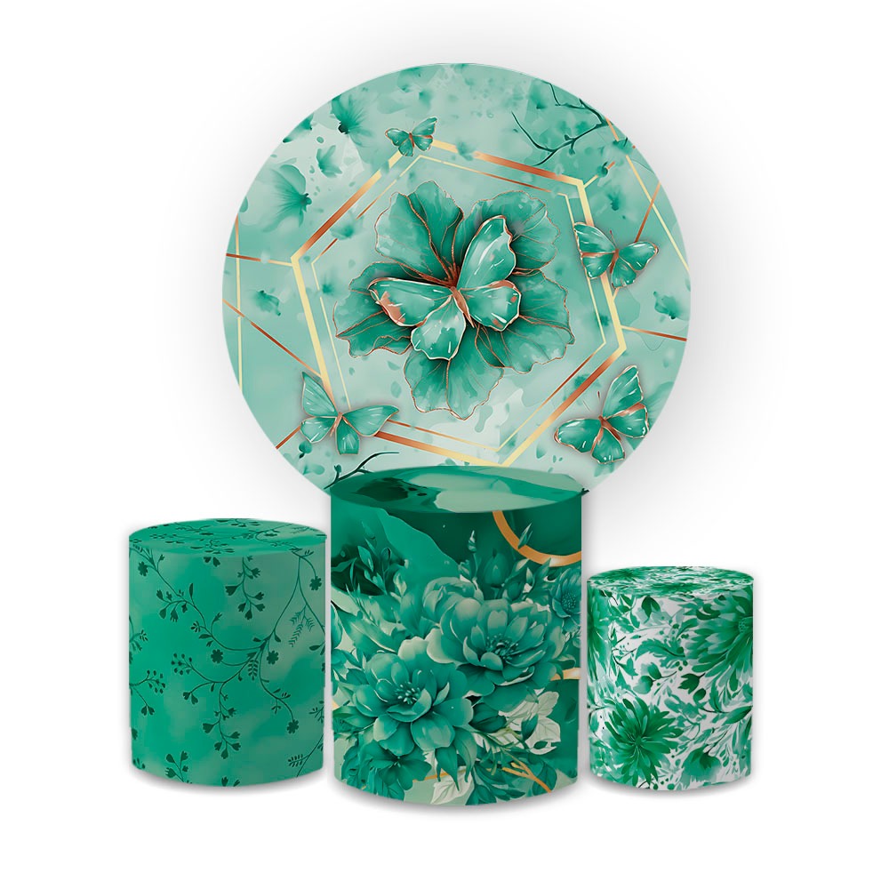 Kit Decoração em Tecido Sublimado Premium Alta Resolução Estampa Digital Flores e Folhagens