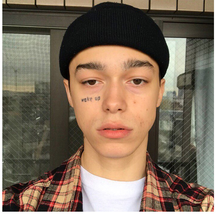 Chapéu Guapi masculino na moda versão coreana All-Match chapéu de lã inverno malha Hip-Hop chapéu frio feminino rua Retr