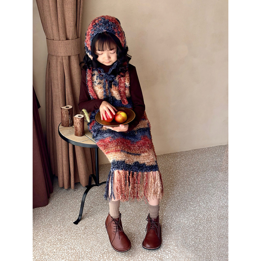 Sephilia Original Dunhuang pintura a óleo menina cinta saia meninas outono inverno malha franjas saia longa vestido Retr