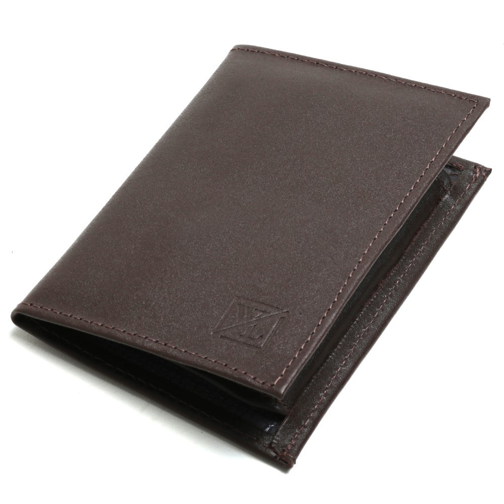 Carteira Masculina Vertical Couro Legítimo Porta Cartões Documentos Slim Marrom