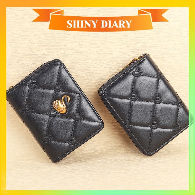 Carteiras femininas Bolsa Feminina Porta Cartões com Zíper Multi-slot Couro PRETO porta-moedas
