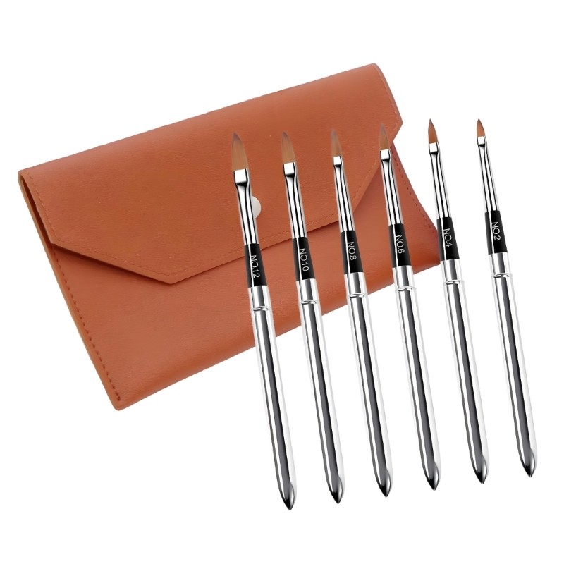 Conjunto Escova Viagem blg Artist Cerdas Extensíveis E Bolsa Transporte Couro