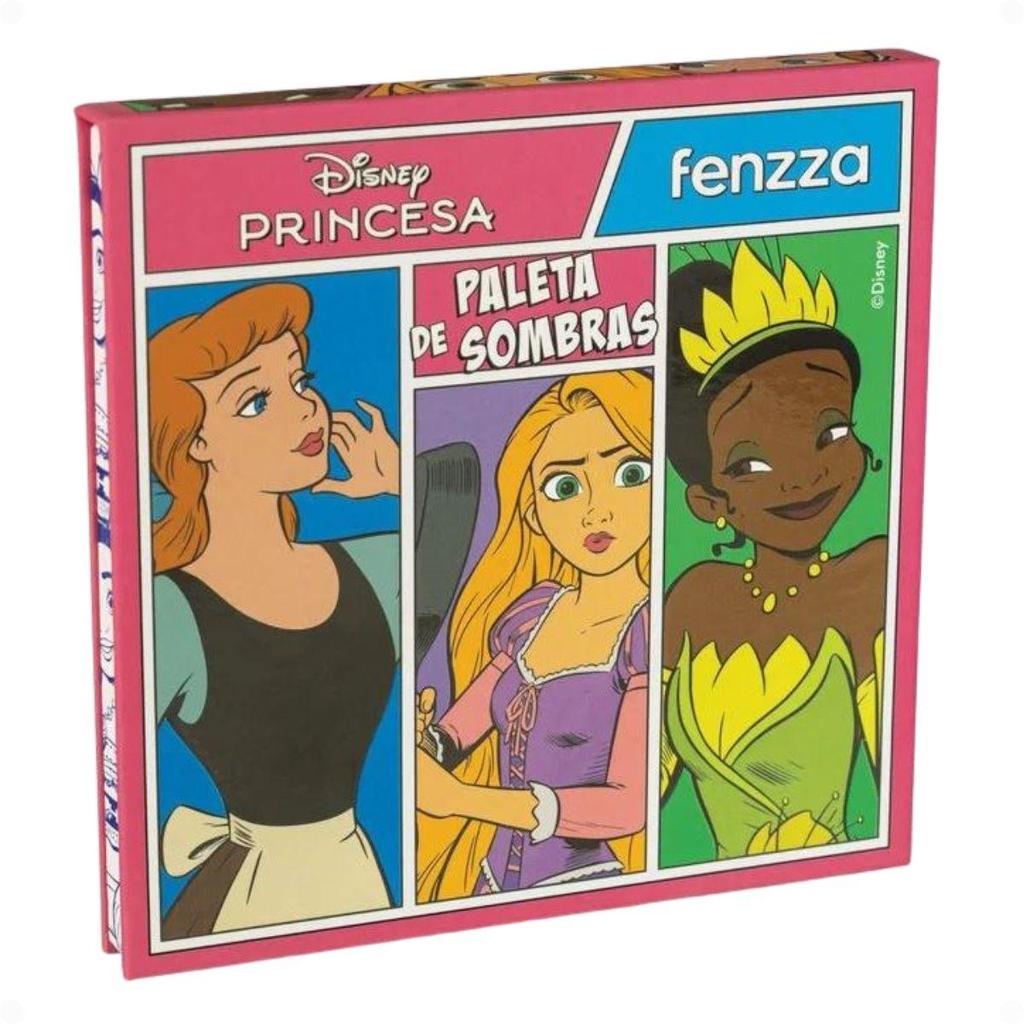 Paleta De Sombras Fenzza Disney Princesa Cinderela, Raunzel e Tiana Dis130