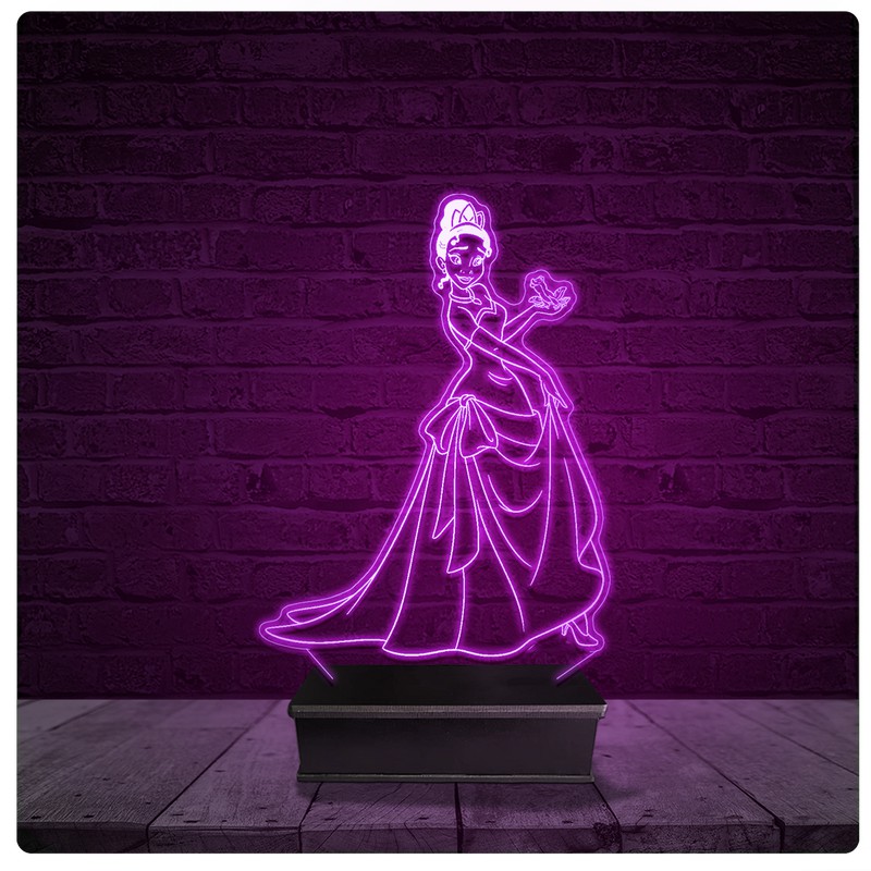 Luminária e Abajur Acrílico Led - Cinderela Princesas Disney