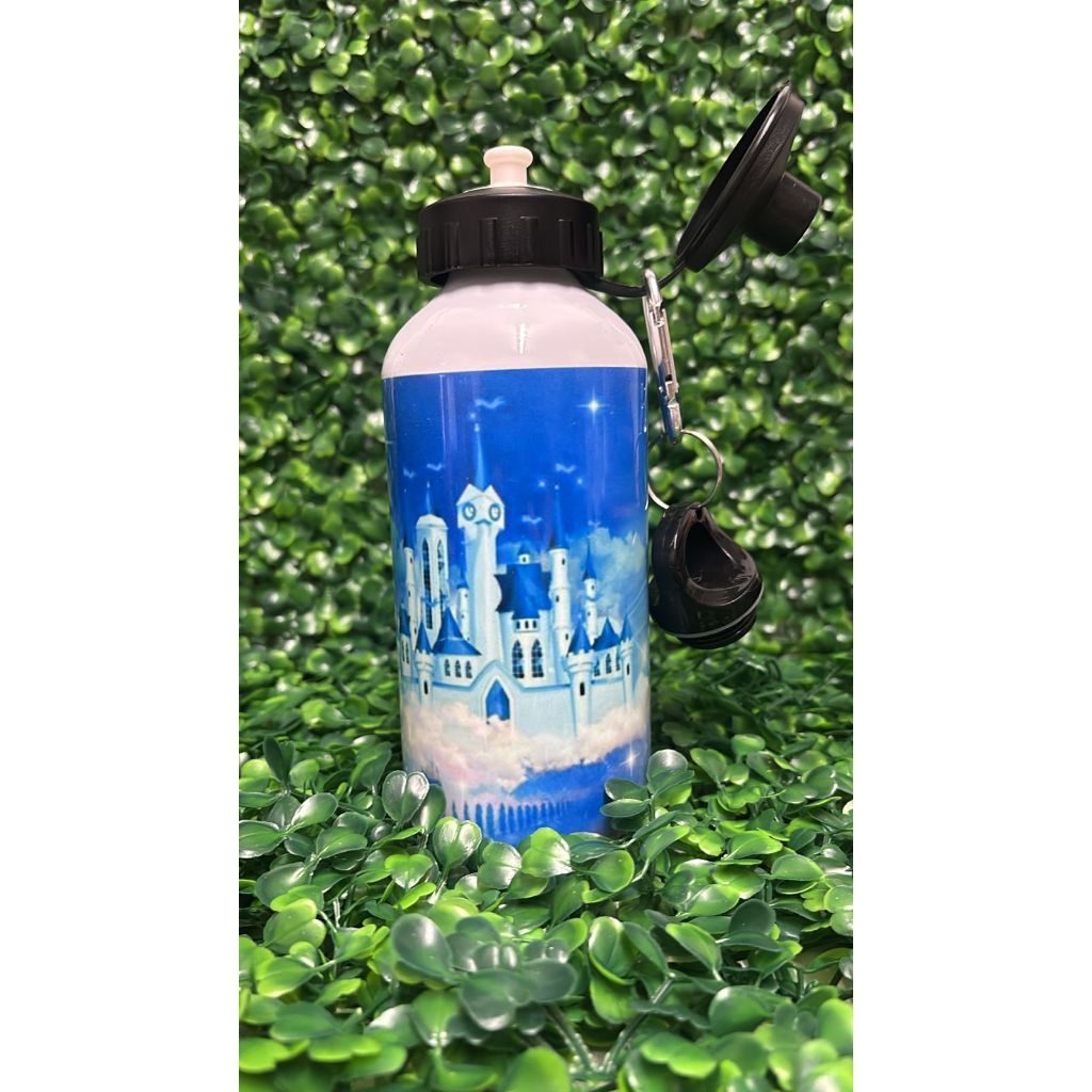 Garrafa Personalizada Cinderela com Nome 600ml Alumínio Squeeze Disney Princesa Escolar Infantil