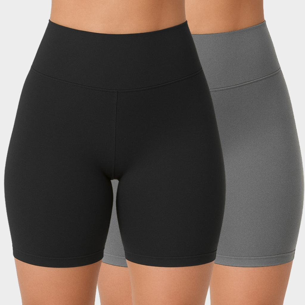 Kit 2 Bermudas Suplex Feminina Cintura Alta Ideal para Malhar