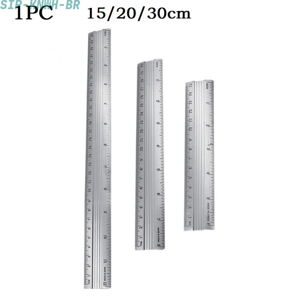 [SIP-KNWH-BR]Aluminum Alloy Ruler Dual Scale Ruler 15cm/20cm/30cm Aluminum Alloy Dual Scale-New In 11-