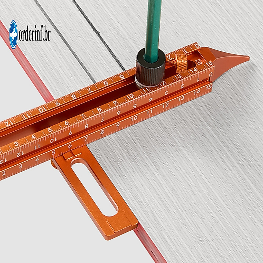 Woodworking Marking Ruler Ceiling Tile Tool Magnetic Measuring Multi-function Scriber – Portable Aluminum Alloy Compas