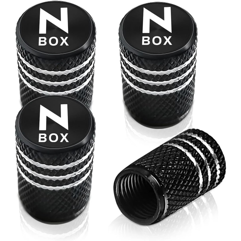 Honda N-BOX Wheel Tire Valve Stem Caps Black Aluminum Alloy Air Valve Dust Cover