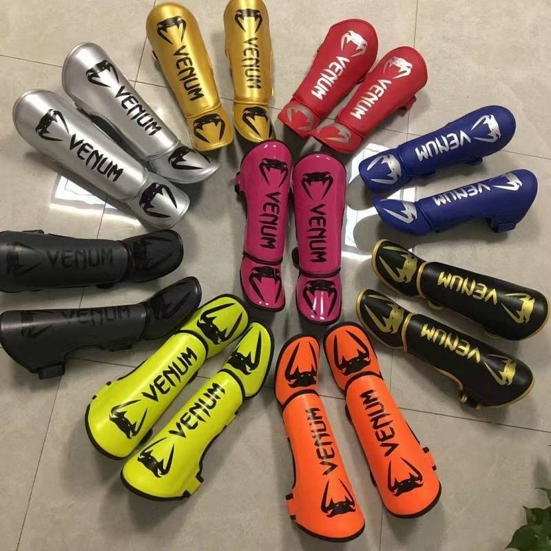 New Muay Thai Sanda Fight Leggings Children Adult Shin Guard Fighting Shin & Instep Guard Thickened Competition Training