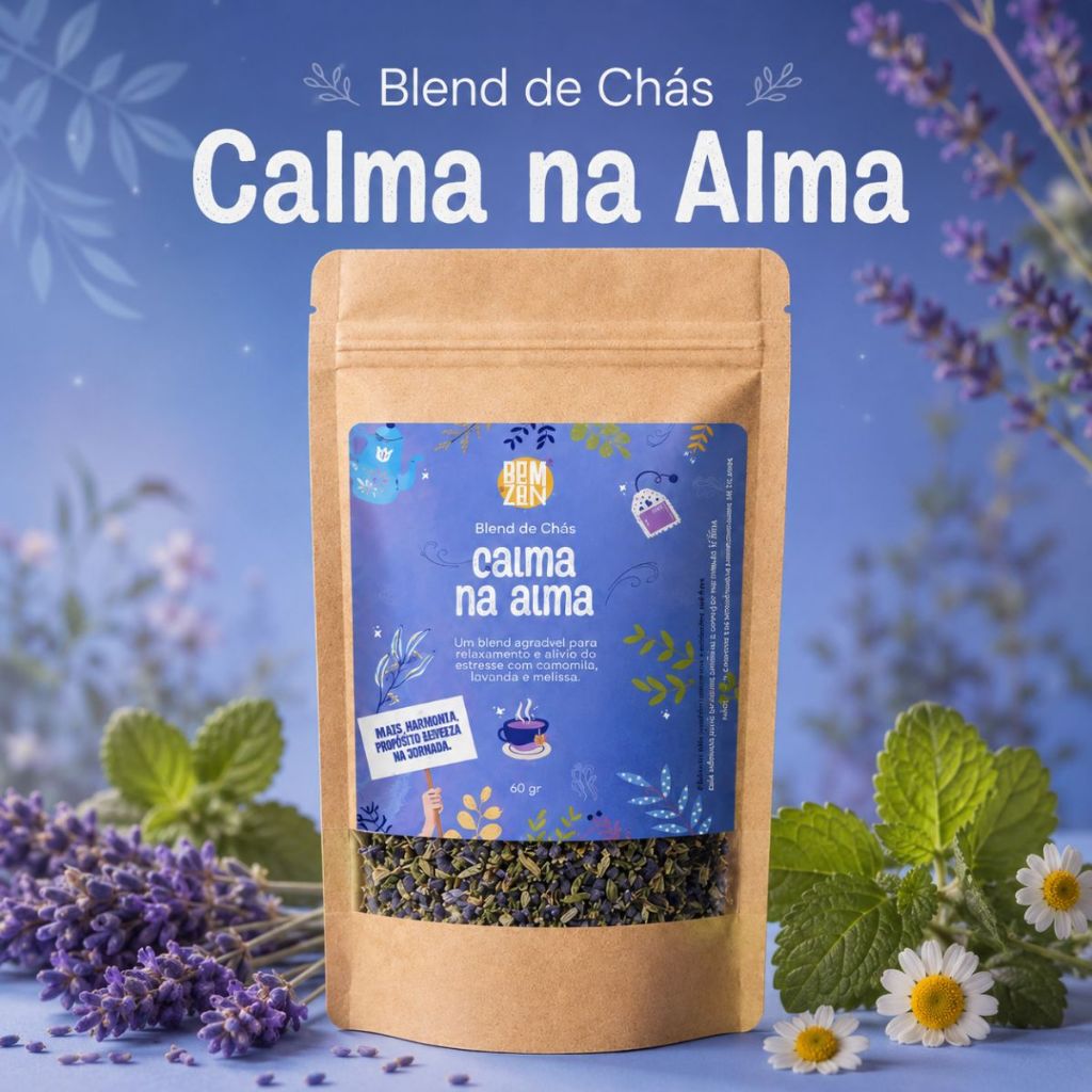 Blend de Chá Calmante Calma na Alma 60gr - BemZen