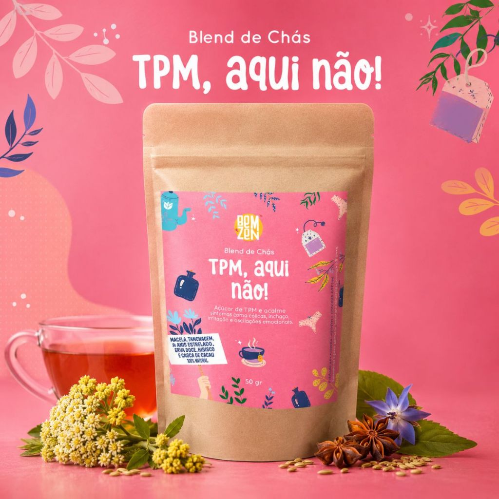 Blend de Chá para Alívio da TPM - TPM, aqui não! 60gr - BemZen