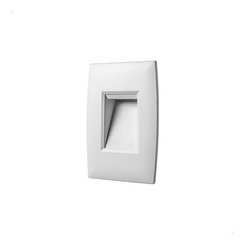 Balizador Step V Embutir Led 4x2 2w 3000k Parede Muro Escada Cor Branco