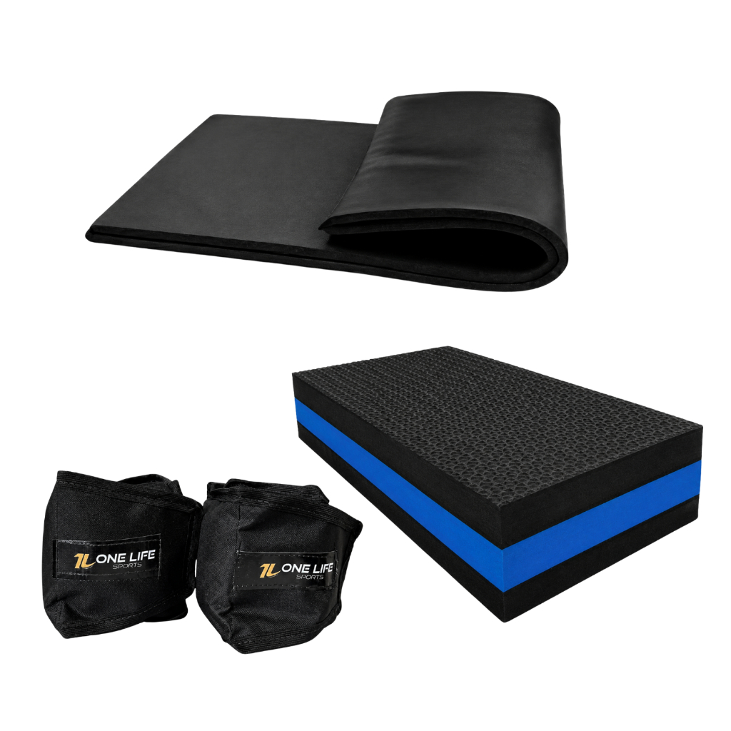 Kit Funcional Em Casa Colchonete + Caneleira 2 Kg + Step | escada pump supino levantamento força