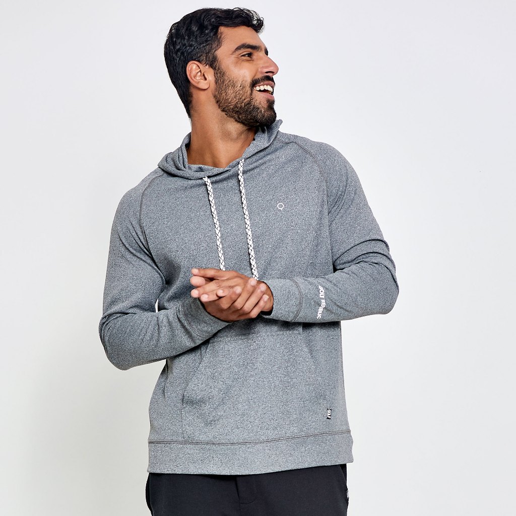 Blusa de Frio Básica Raglan Masculina Com Bolso e Capuz Regulável