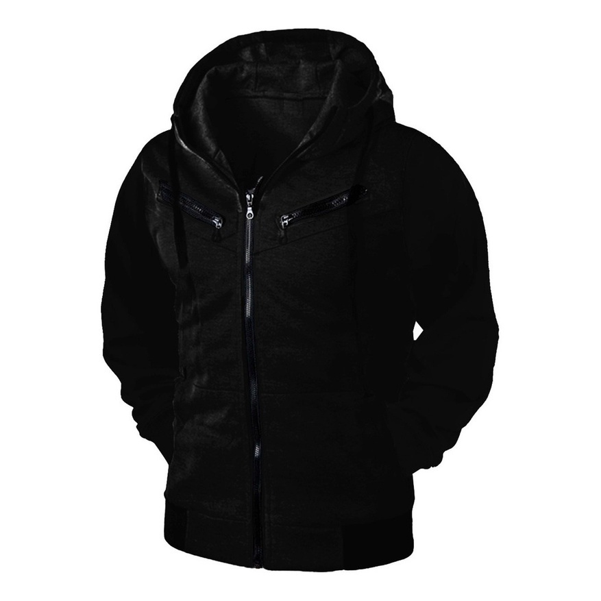 Blusa de Frio Moletom Raglan Masculino e Feminino Agasalho Grosso Com Zíper e Capuz Ramazzoni