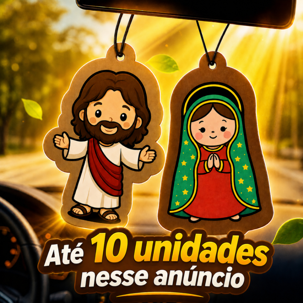 Kit 10 Cheirinhos Aromatizante para Carro e Ambiente Jesus & Maria Abençoe seu ambiente - Felsen Car 10/4 unidades