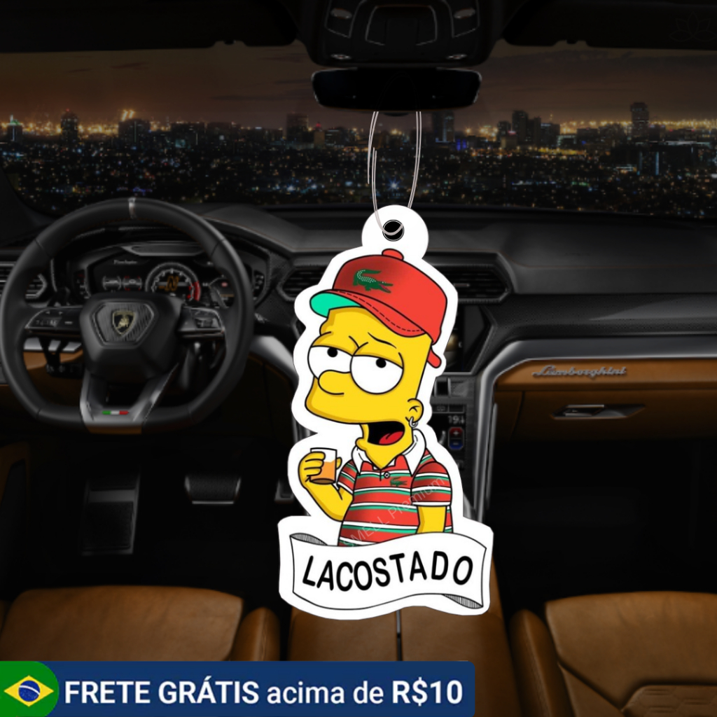 Kit 3 Unidades Cheirinho para Carro Aromatizante Bart Lacostado Essência para Ambiete - SMELL Premium