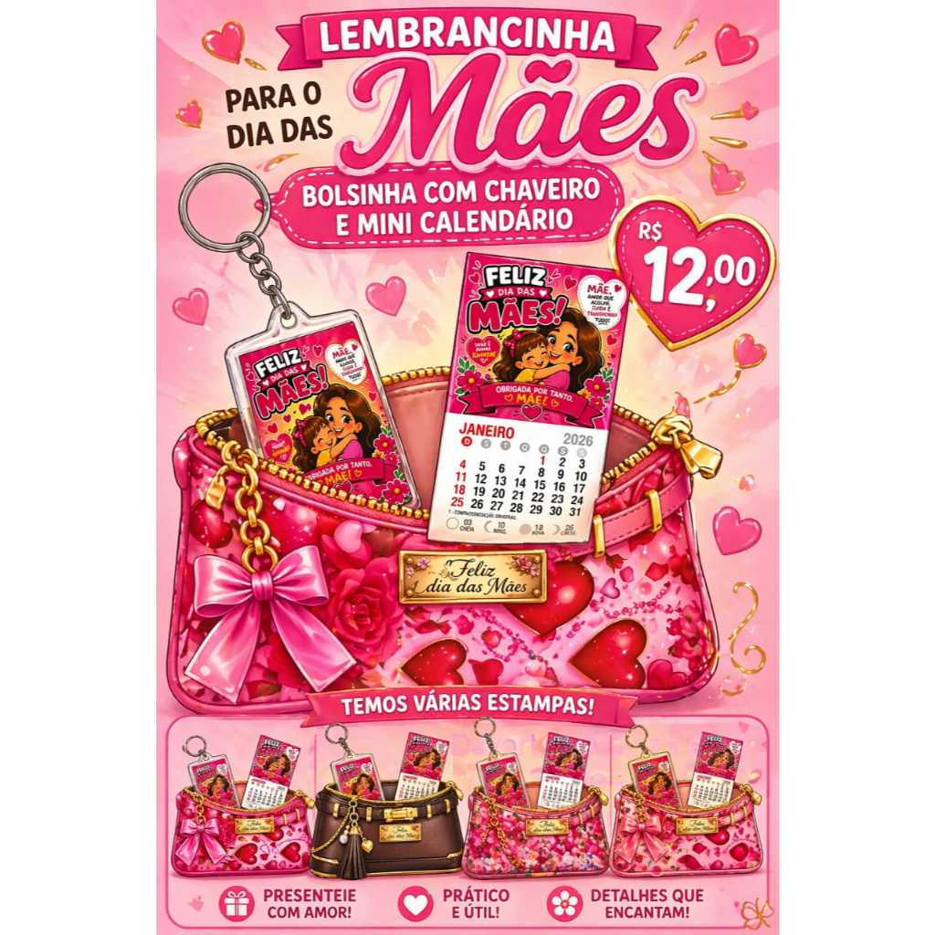 Necessaire dia das mães personalizada