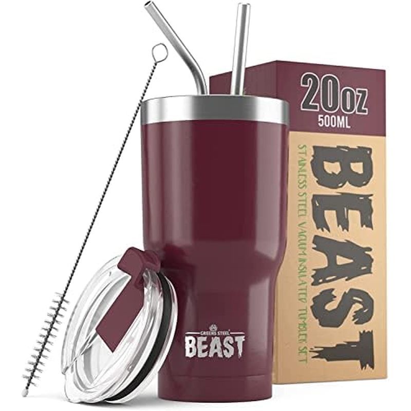 Beast 30 oz Tumbler Stainless Steel Vacuum Insulated Coffee Ice Cup Double Wall Travel Flask (Stainless Steel)