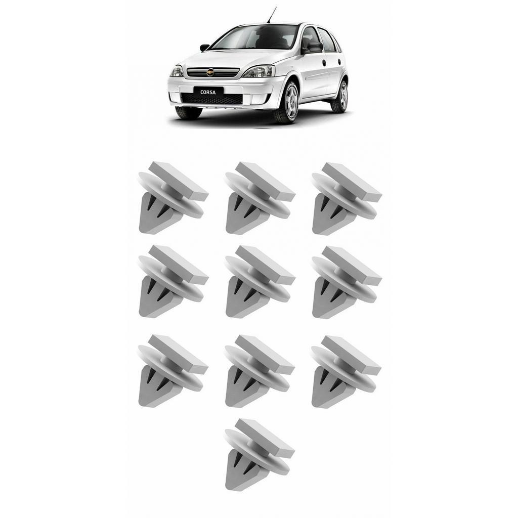 Kit 10 Grampo Presilha Friso Lateral Corsa Montana 2003 2004 2005 2006 2007 2008 2009 2010 2011 2012