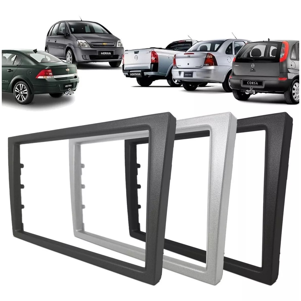 Moldura 2 DIN Corsa Hatch Sedan 2002 2003 2004 2006 2007 2008 2009 2010 2011 2012
