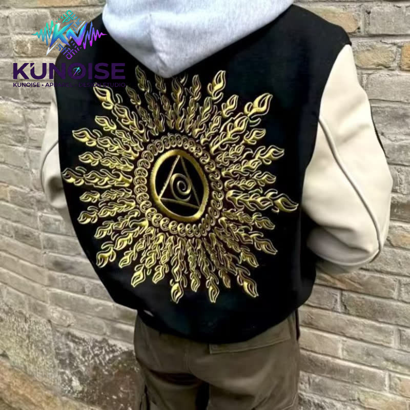 KUNOISE Uniforme De Beisebol Masculino Estilo Rua Americano Bordado design Outono E Inverno Neutro
