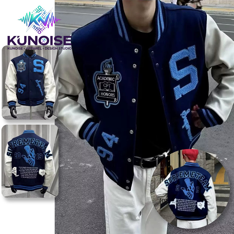 Uniforme De Beisebol Masculino KUNOISE , Marca Moderna Americana , Estilo Vibe , high street Neutro