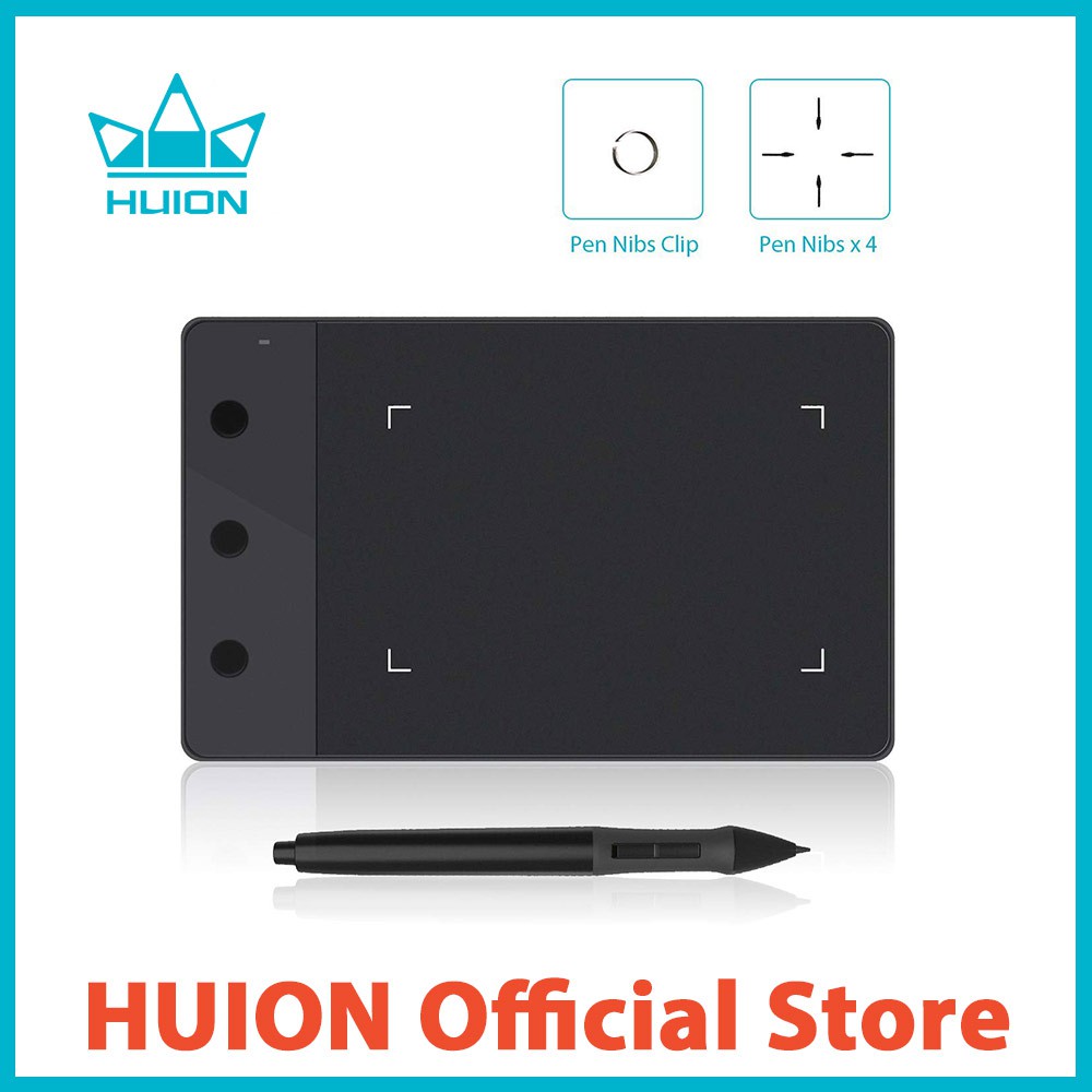 Huion H420 Tablet Gráfico 4 x 2,3 Polegadas 3 Express Chaves USB OSU  Com Caneta Digital Suporta Windows & Mac OS