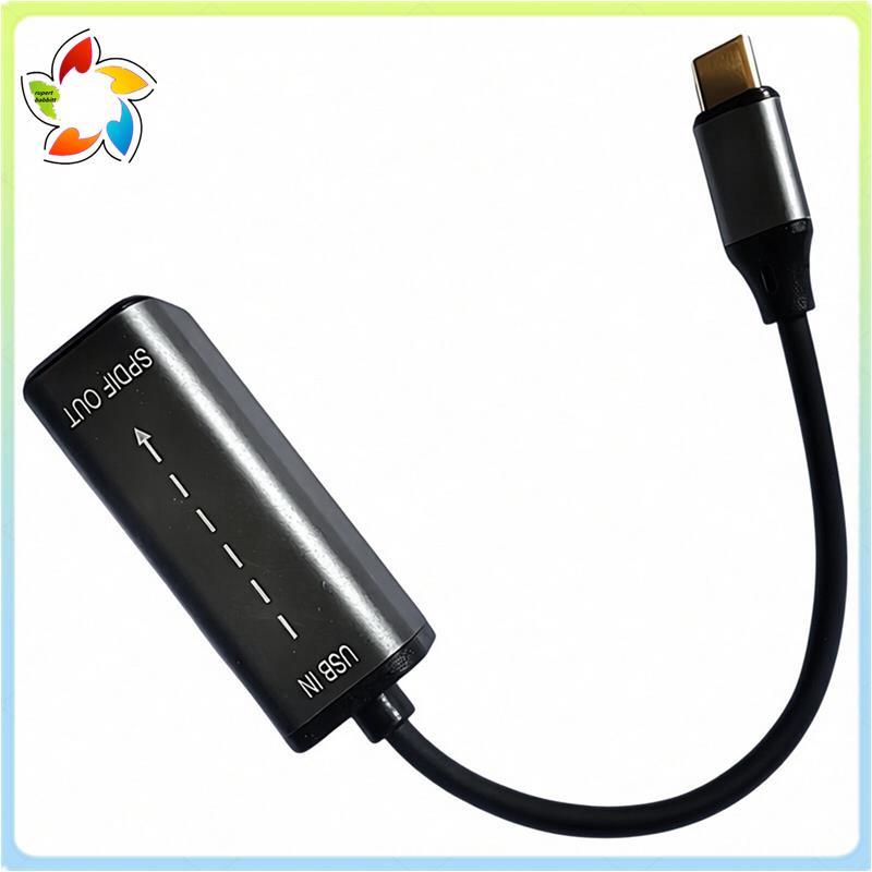 Conversor De Áudio Óptico USB/Tipo-C Para SPDIF Adaptador De Fibra Óptica Digital Conectar Laptop Soundbar